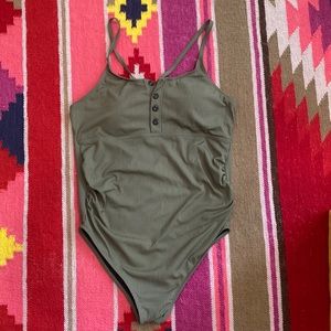 Maternity swimsuit one piece size large